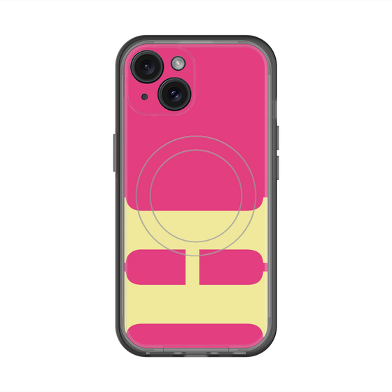 スリムプロテクションプレミアムケース with MagSafe［ オリジナル - initial color - H pink ］