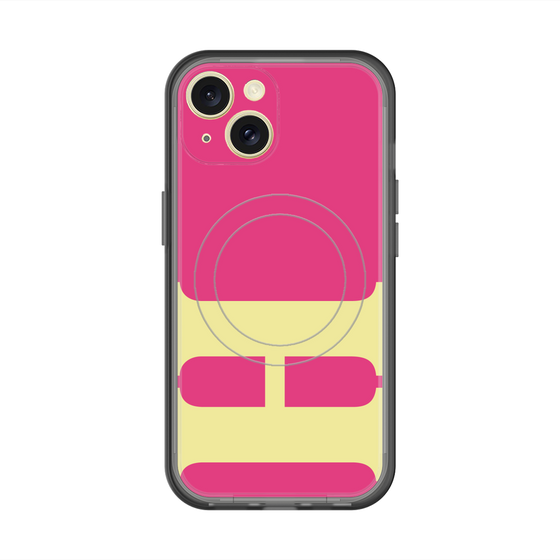 スリムプロテクションプレミアムケース with MagSafe［ オリジナル - initial color - H pink ］