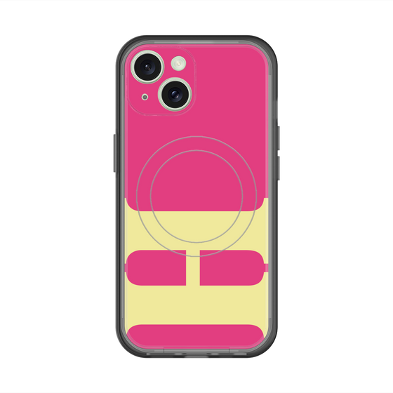 スリムプロテクションプレミアムケース with MagSafe［ オリジナル - initial color - H pink ］