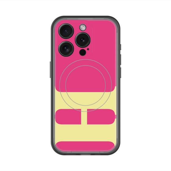 スリムプロテクションプレミアムケース with MagSafe［ オリジナル - initial color - H pink ］