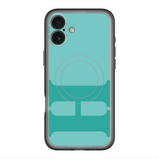 スリムプロテクションプレミアムケース with MagSafe［ オリジナル - initial color - H light green ］