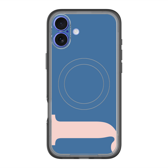 スリムプロテクションプレミアムケース with MagSafe［ オリジナル - initial color - J navy ］
