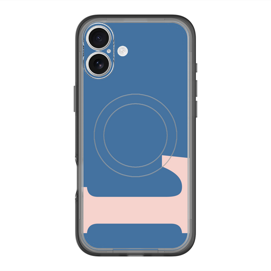 スリムプロテクションプレミアムケース with MagSafe［ オリジナル - initial color - L navy ］