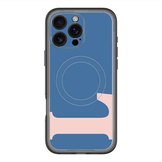 スリムプロテクションプレミアムケース with MagSafe［ オリジナル - initial color - L navy ］