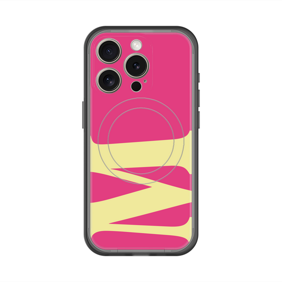スリムプロテクションプレミアムケース with MagSafe［ オリジナル - initial color - M pink ］