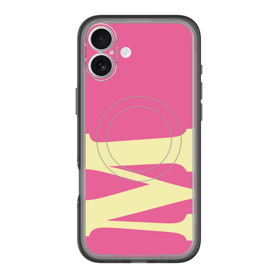 スリムプロテクションプレミアムケース with MagSafe［ オリジナル - initial color - M pink ］