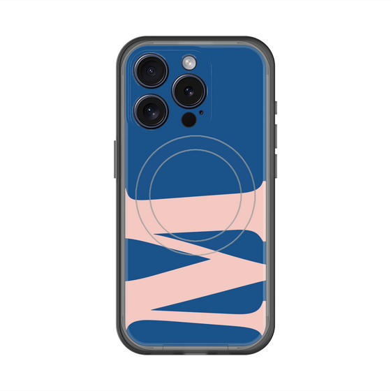 スリムプロテクションプレミアムケース with MagSafe［ オリジナル - initial color - M navy ］