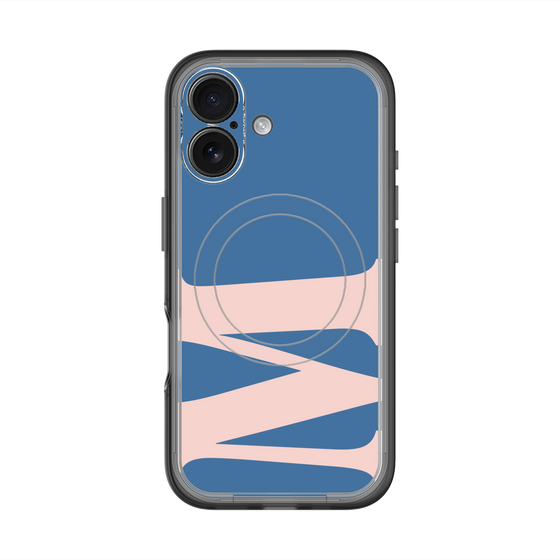 スリムプロテクションプレミアムケース with MagSafe［ オリジナル - initial color - M navy ］