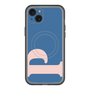 スリムプロテクションプレミアムケース with MagSafe［ オリジナル - initial color - P navy ］