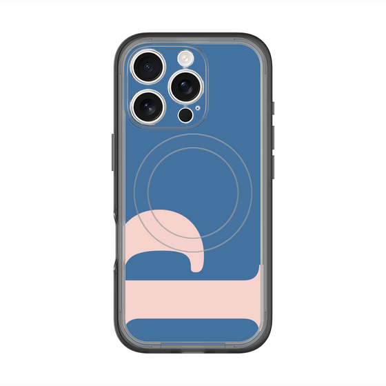スリムプロテクションプレミアムケース with MagSafe［ オリジナル - initial color - P navy ］