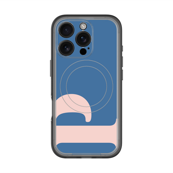 スリムプロテクションプレミアムケース with MagSafe［ オリジナル - initial color - P navy ］