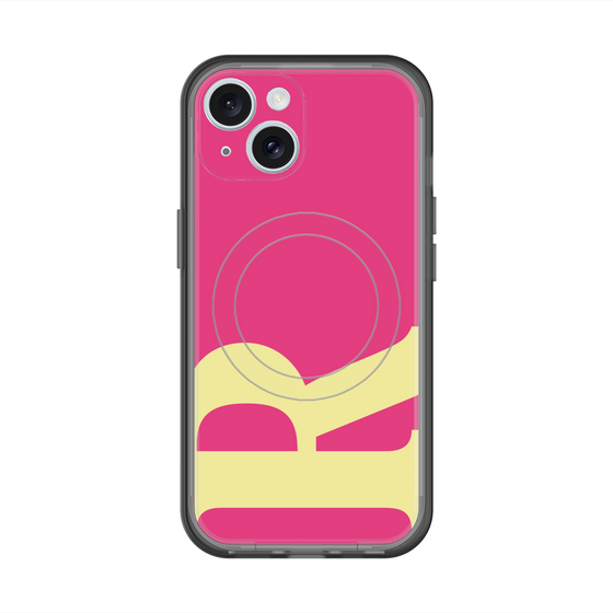 スリムプロテクションプレミアムケース with MagSafe［ オリジナル - initial color - R pink ］