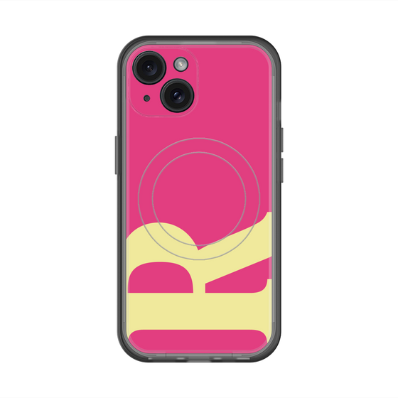 スリムプロテクションプレミアムケース with MagSafe［ オリジナル - initial color - R pink ］