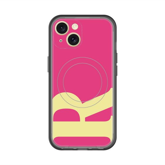 スリムプロテクションプレミアムケース with MagSafe［ オリジナル - initial color - R pink ］