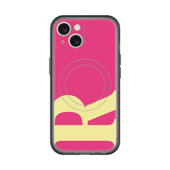 スリムプロテクションプレミアムケース with MagSafe［ オリジナル - initial color - R pink ］