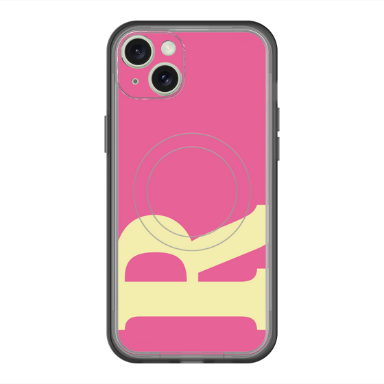 スリムプロテクションプレミアムケース with MagSafe［ オリジナル - initial color - R pink ］