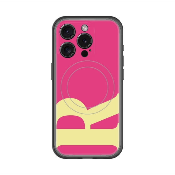 スリムプロテクションプレミアムケース with MagSafe［ オリジナル - initial color - R pink ］