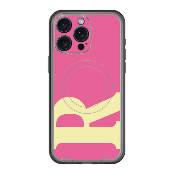 スリムプロテクションプレミアムケース with MagSafe［ オリジナル - initial color - R pink ］