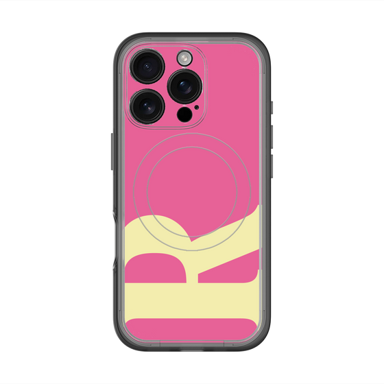 スリムプロテクションプレミアムケース with MagSafe［ オリジナル - initial color - R pink ］