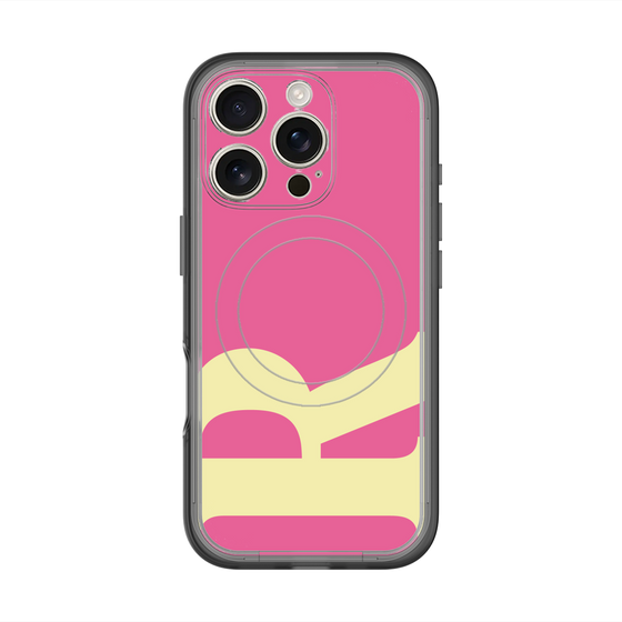スリムプロテクションプレミアムケース with MagSafe［ オリジナル - initial color - R pink ］