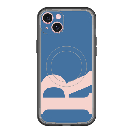スリムプロテクションプレミアムケース with MagSafe［ オリジナル - initial color - R navy ］