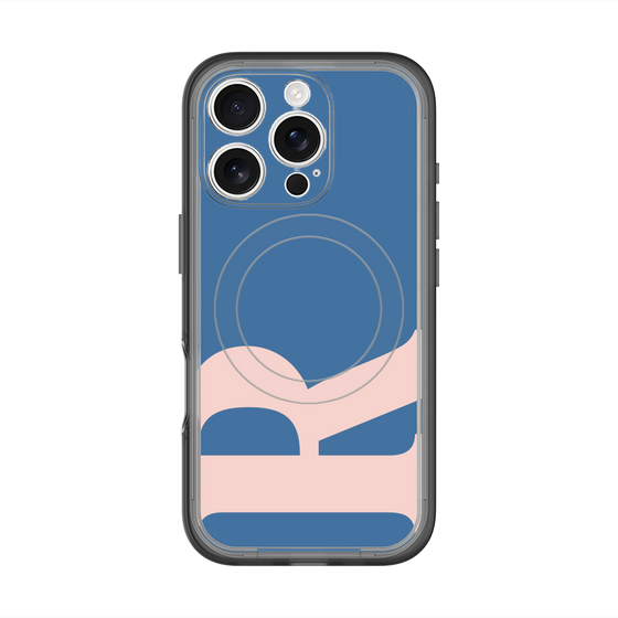 スリムプロテクションプレミアムケース with MagSafe［ オリジナル - initial color - R navy ］