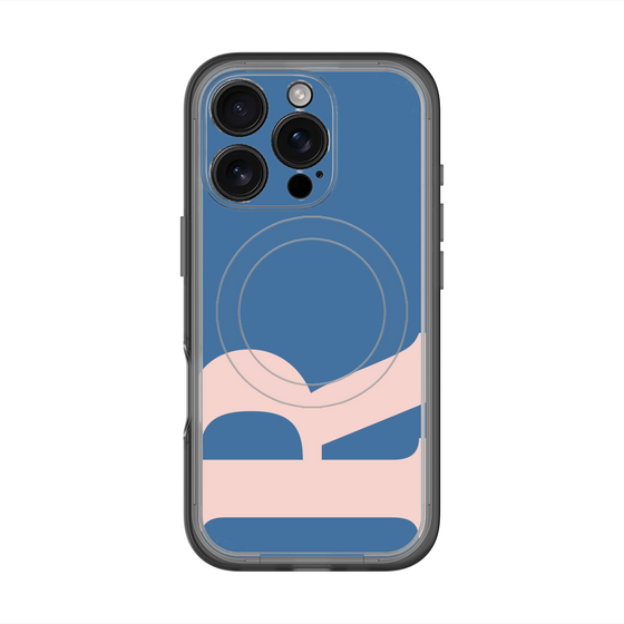 スリムプロテクションプレミアムケース with MagSafe［ オリジナル - initial color - R navy ］