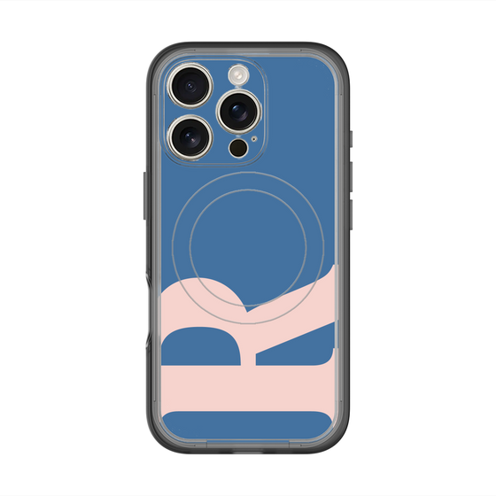 スリムプロテクションプレミアムケース with MagSafe［ オリジナル - initial color - R navy ］