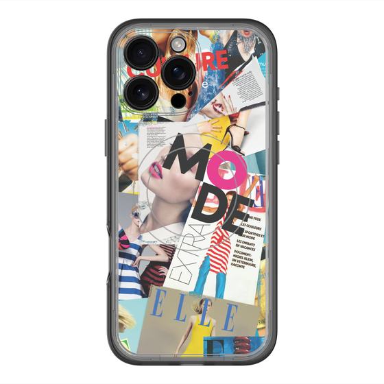 スリムプロテクションプレミアムケース with MagSafe［ ELLE - マガジン- カラー ］
