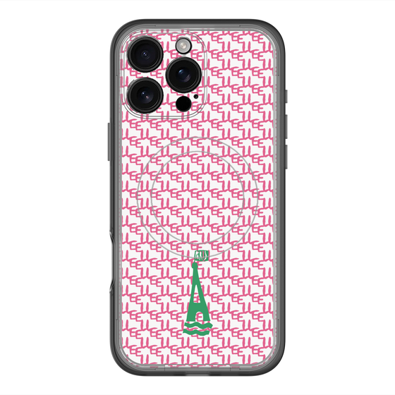 スリムプロテクションプレミアムケース with MagSafe［ ELLE - ロゴモノグラム ］