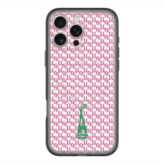 スリムプロテクションプレミアムケース with MagSafe［ ELLE - ロゴモノグラム ］