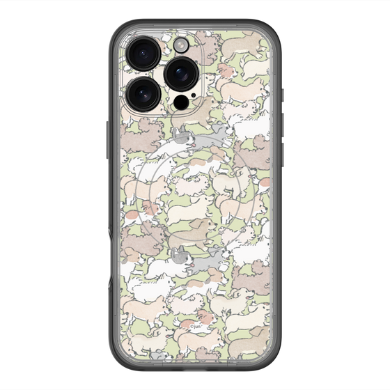 スリムプロテクションプレミアムケース with MagSafe［ こんにちは、いぬです - いぬだらけ ］