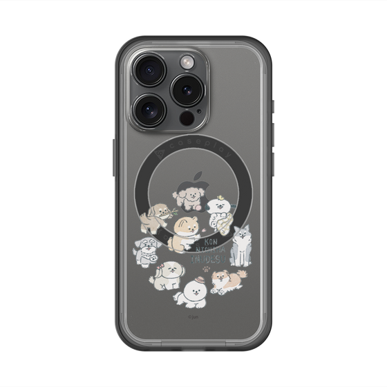スリムプロテクションプレミアムケース with MagSafe［ こんにちは、いぬです - みんなそろって - クリア ］