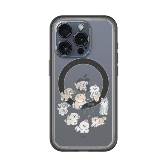 スリムプロテクションプレミアムケース with MagSafe［ こんにちは、いぬです - みんなそろって - クリア ］