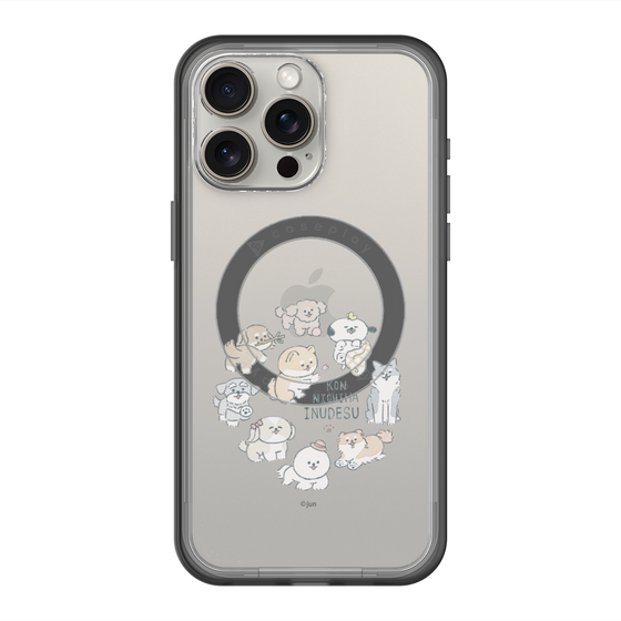 スリムプロテクションプレミアムケース with MagSafe［ こんにちは、いぬです - みんなそろって - クリア ］