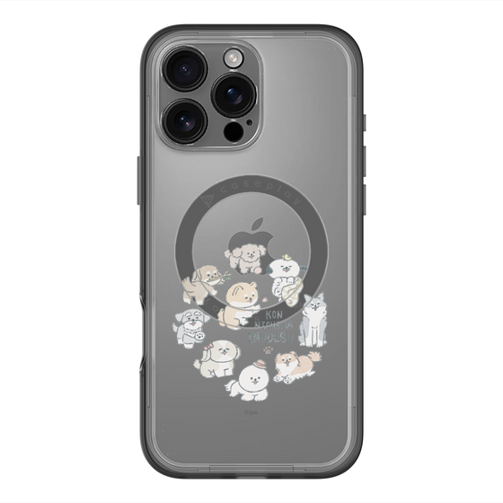 スリムプロテクションプレミアムケース with MagSafe［ こんにちは、いぬです - みんなそろって - クリア ］