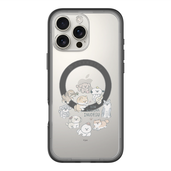 スリムプロテクションプレミアムケース with MagSafe［ こんにちは、いぬです - みんなそろって - クリア ］