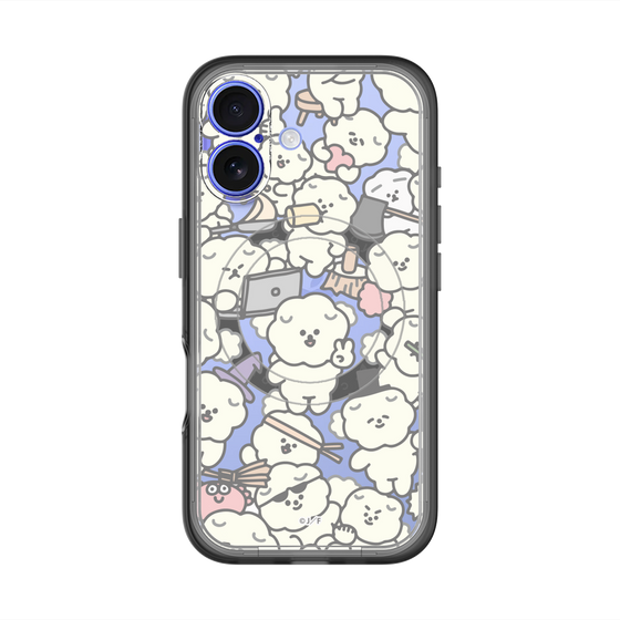 スリムプロテクションプレミアムケース with MagSafe［ もっさりもさお - もさもさ - クリア ］