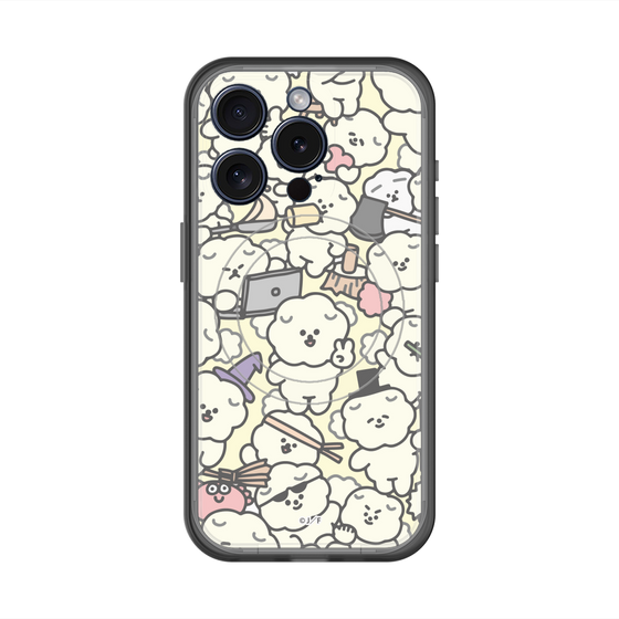 スリムプロテクションプレミアムケース with MagSafe［ もっさりもさお - もさもさ - ベージュ ］