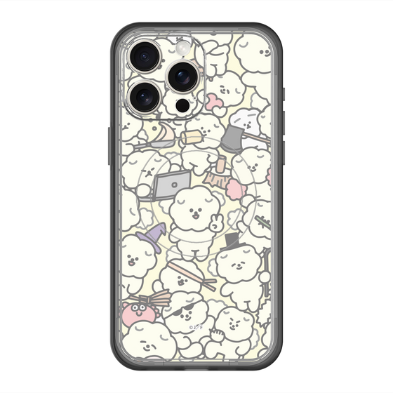 スリムプロテクションプレミアムケース with MagSafe［ もっさりもさお - もさもさ - ベージュ ］