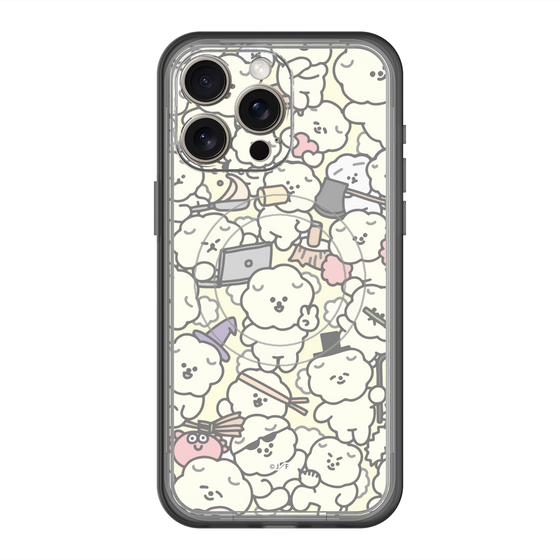スリムプロテクションプレミアムケース with MagSafe［ もっさりもさお - もさもさ - ベージュ ］