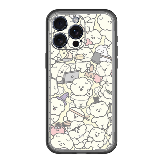 スリムプロテクションプレミアムケース with MagSafe［ もっさりもさお - もさもさ - ベージュ ］
