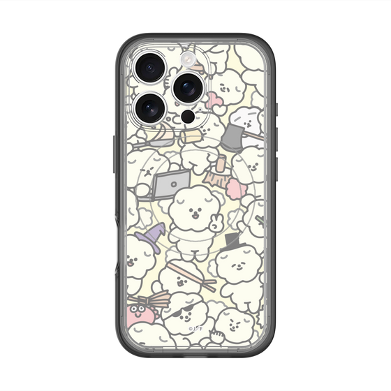 スリムプロテクションプレミアムケース with MagSafe［ もっさりもさお - もさもさ - ベージュ ］