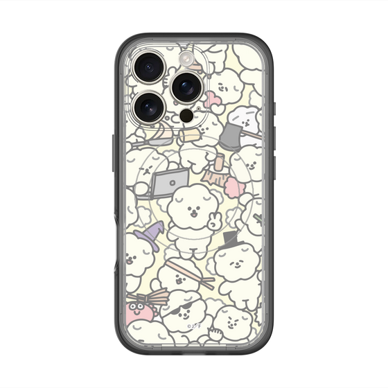 スリムプロテクションプレミアムケース with MagSafe［ もっさりもさお - もさもさ - ベージュ ］