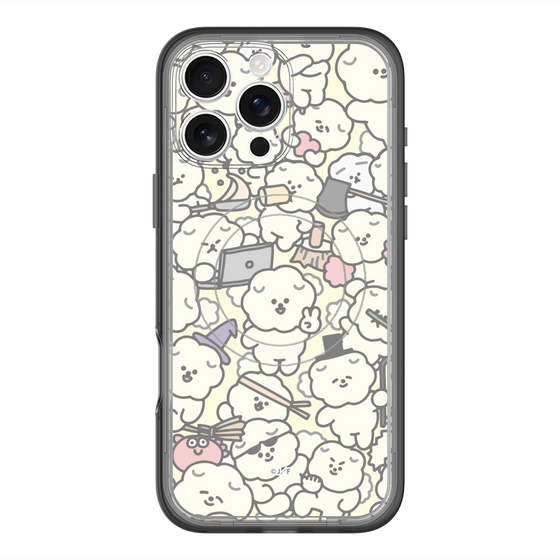 スリムプロテクションプレミアムケース with MagSafe［ もっさりもさお - もさもさ - ベージュ ］