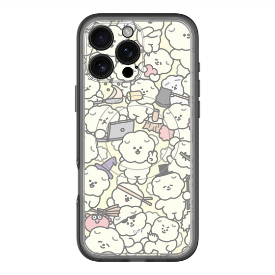 スリムプロテクションプレミアムケース with MagSafe［ もっさりもさお - もさもさ - ベージュ ］