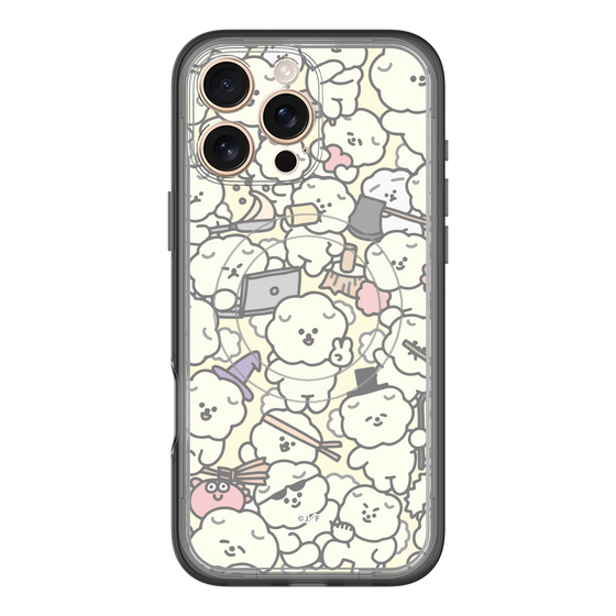 スリムプロテクションプレミアムケース with MagSafe［ もっさりもさお - もさもさ - ベージュ ］