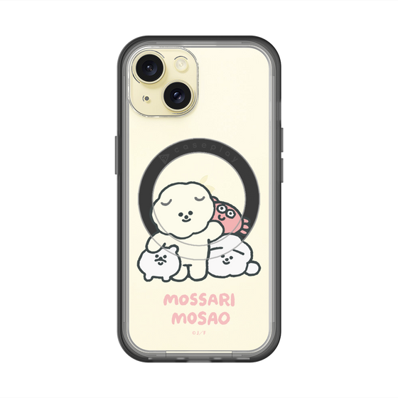 スリムプロテクションプレミアムケース with MagSafe［ もっさりもさお - みんないっしょ - クリア ］