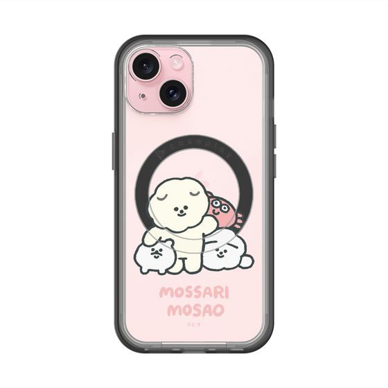 スリムプロテクションプレミアムケース with MagSafe［ もっさりもさお - みんないっしょ - クリア ］