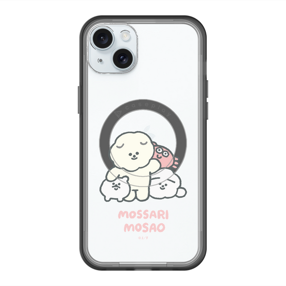 スリムプロテクションプレミアムケース with MagSafe［ もっさりもさお - みんないっしょ - クリア ］